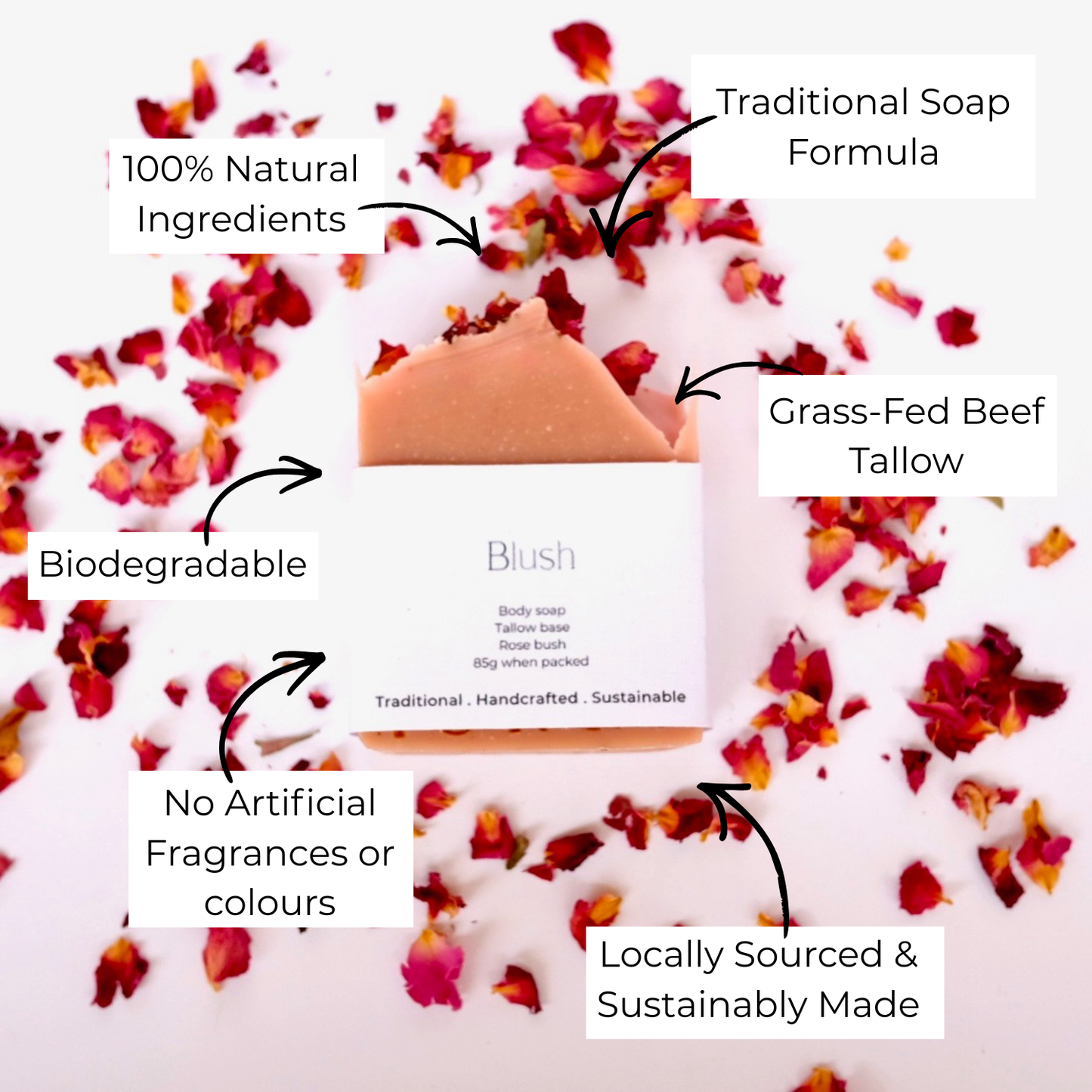 Herbal Silk Tallow Soap 85g
