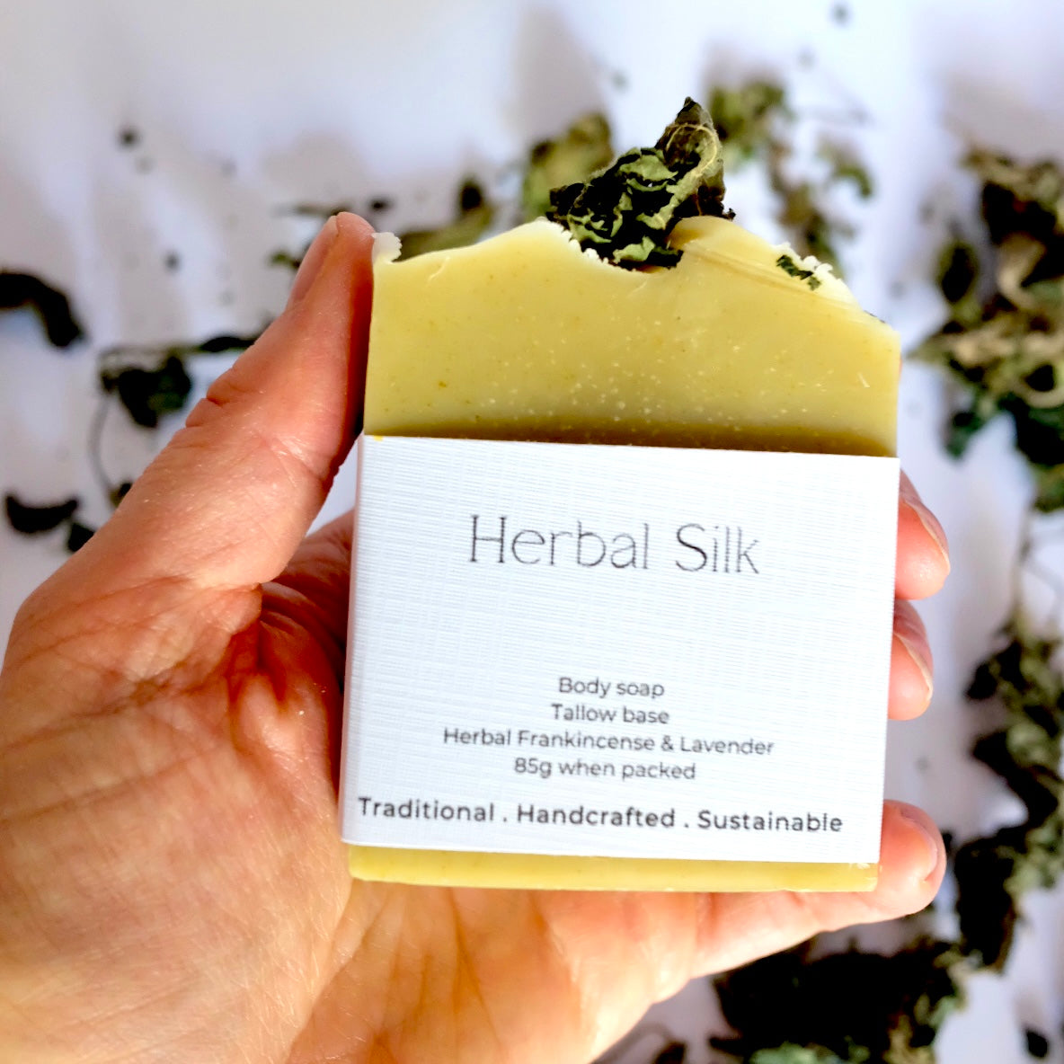 Herbal Silk Tallow Soap 85g