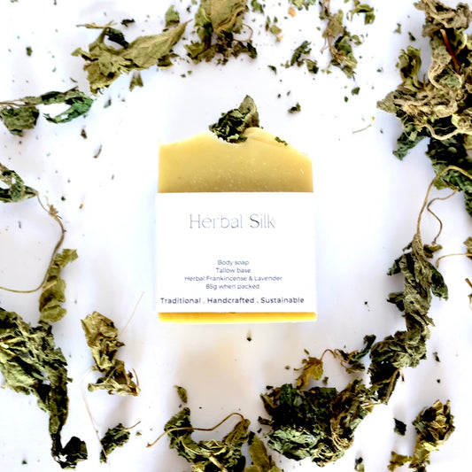 Herbal Silk Tallow Soap 85g