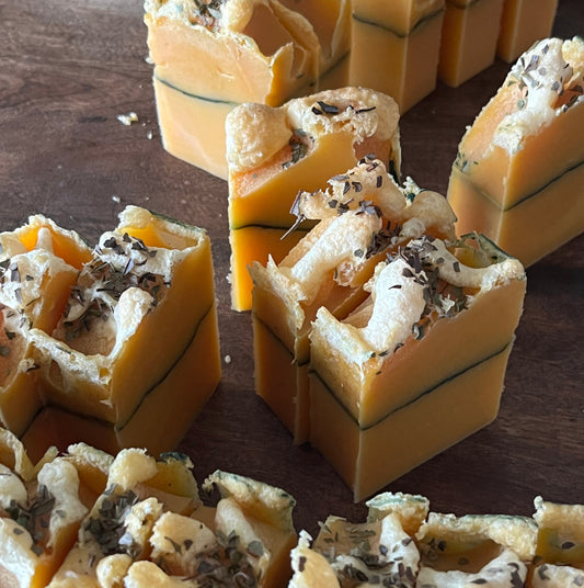 Lemon Myrtle Soap Puffs seconds 85g